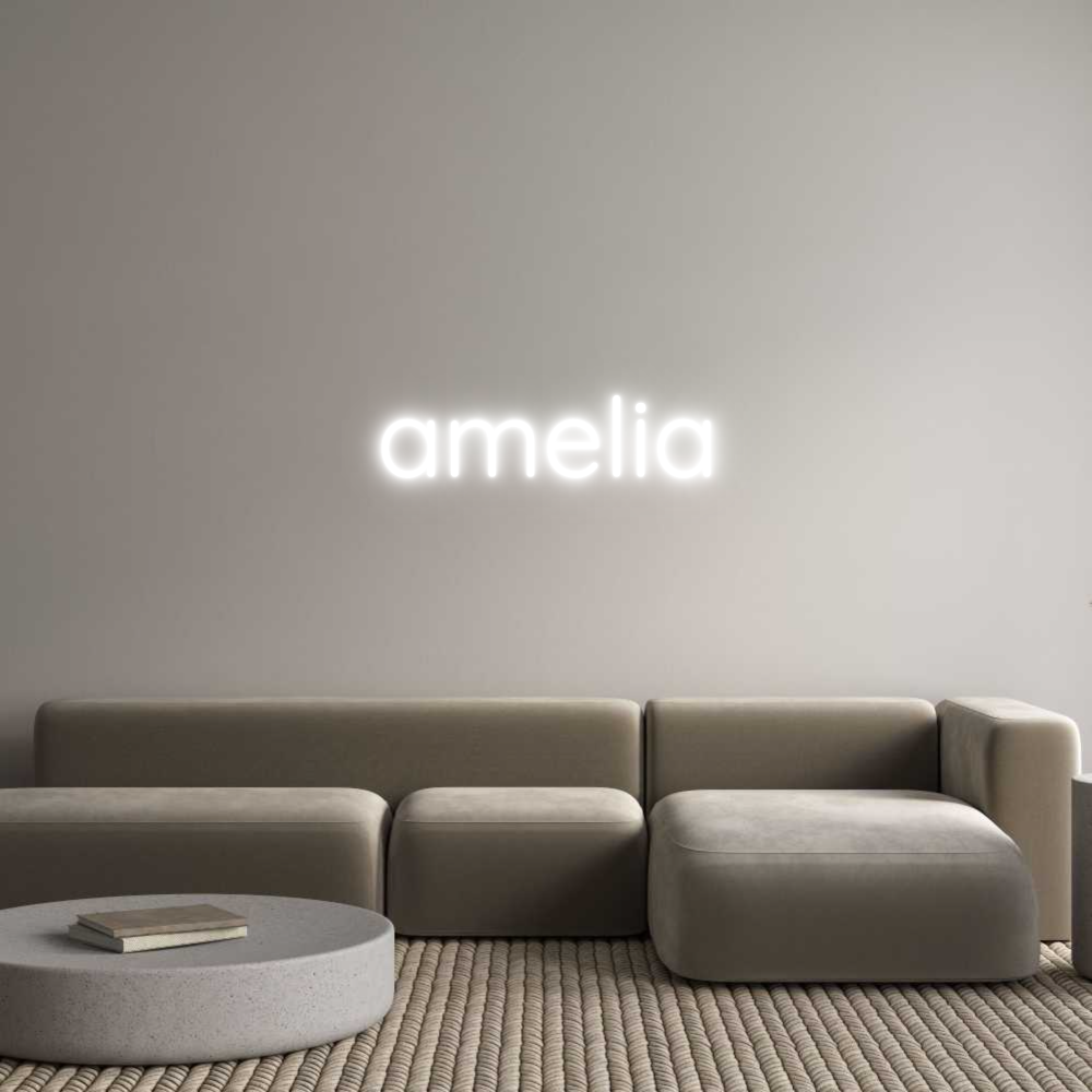 Custom Neon Text - amelia
