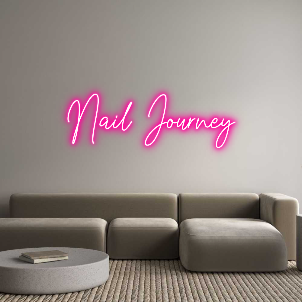 Custom Neon Text - Nail Journey