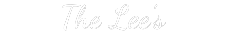 Custom Neon Text - The Lee's