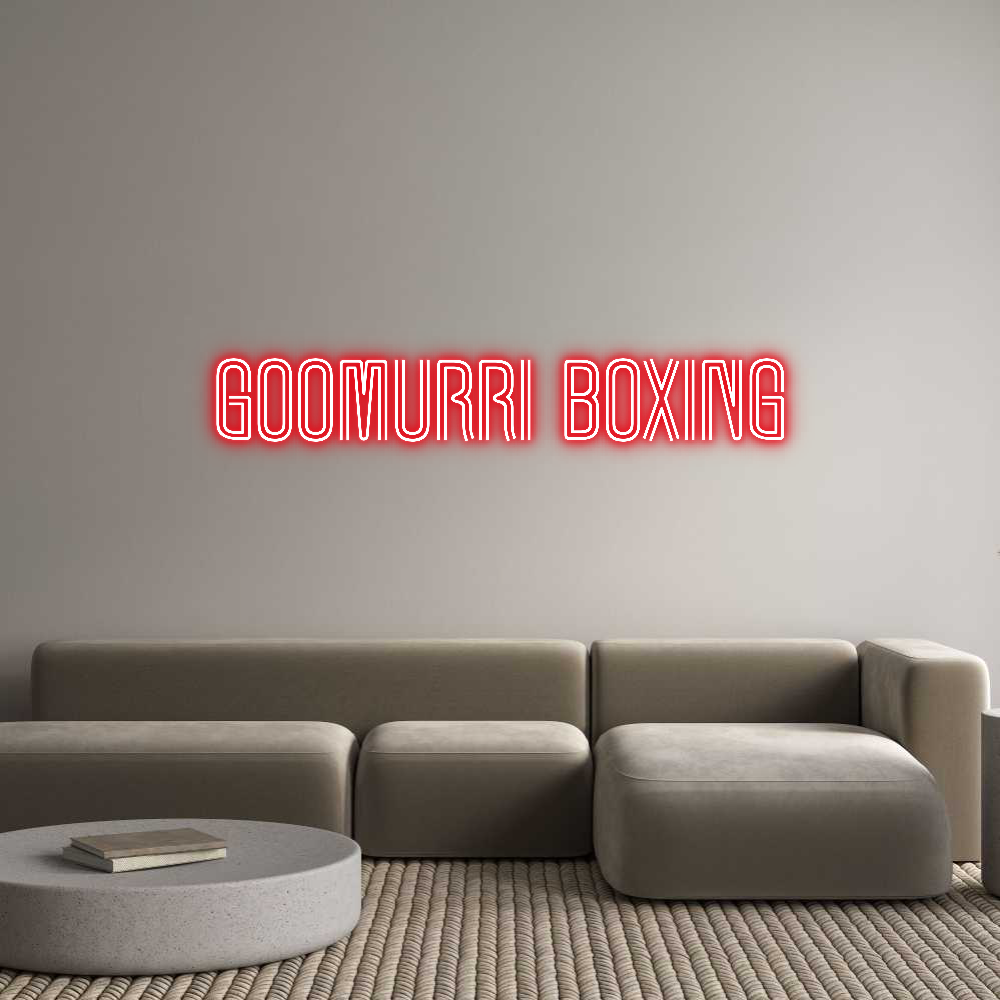 Custom Neon Text- Goomurri Boxing