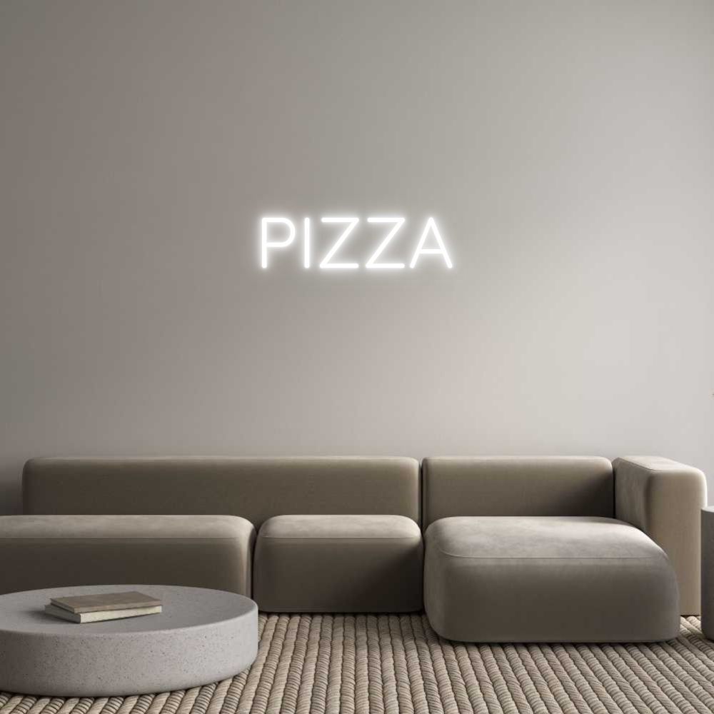 Custom Neon Text - PIZZA