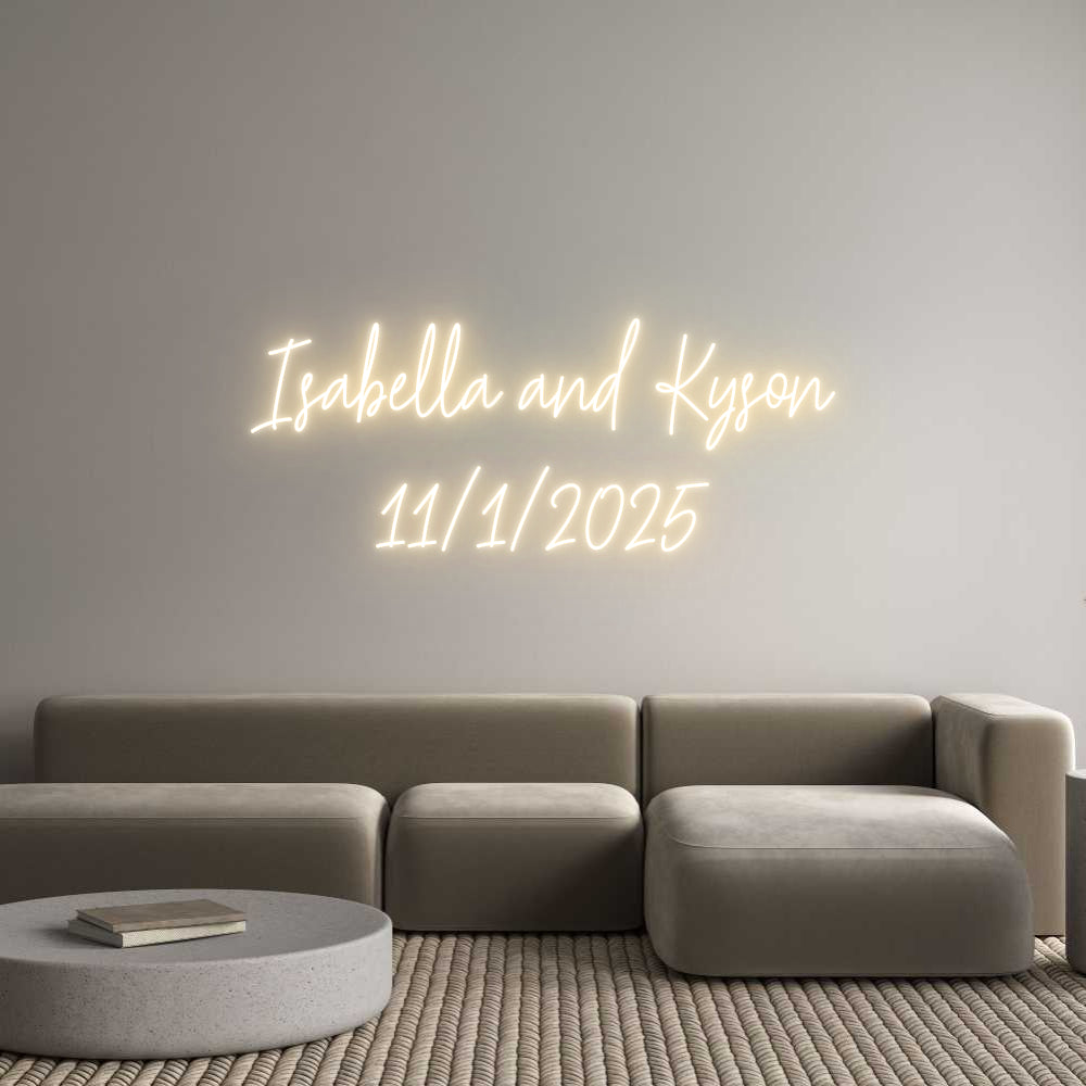 Custom Neon Text- Isabella and ...