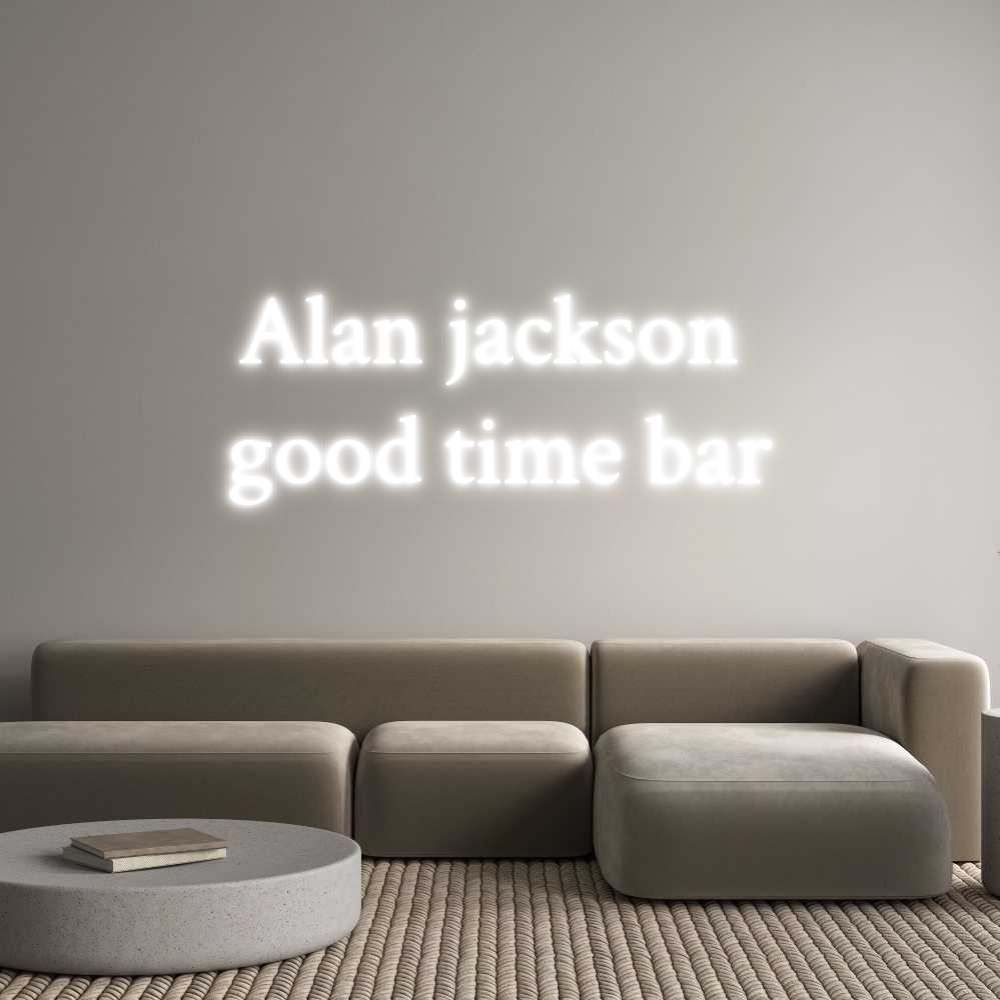 Custom Neon Text - Alan jackson ...