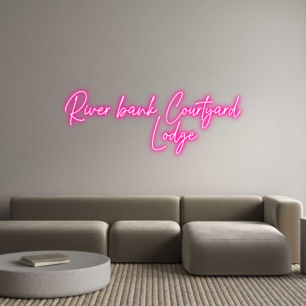 Custom Neon Text - River bank Co...