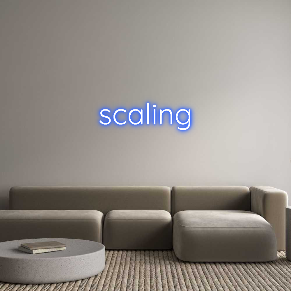 Custom Neon Text - scaling