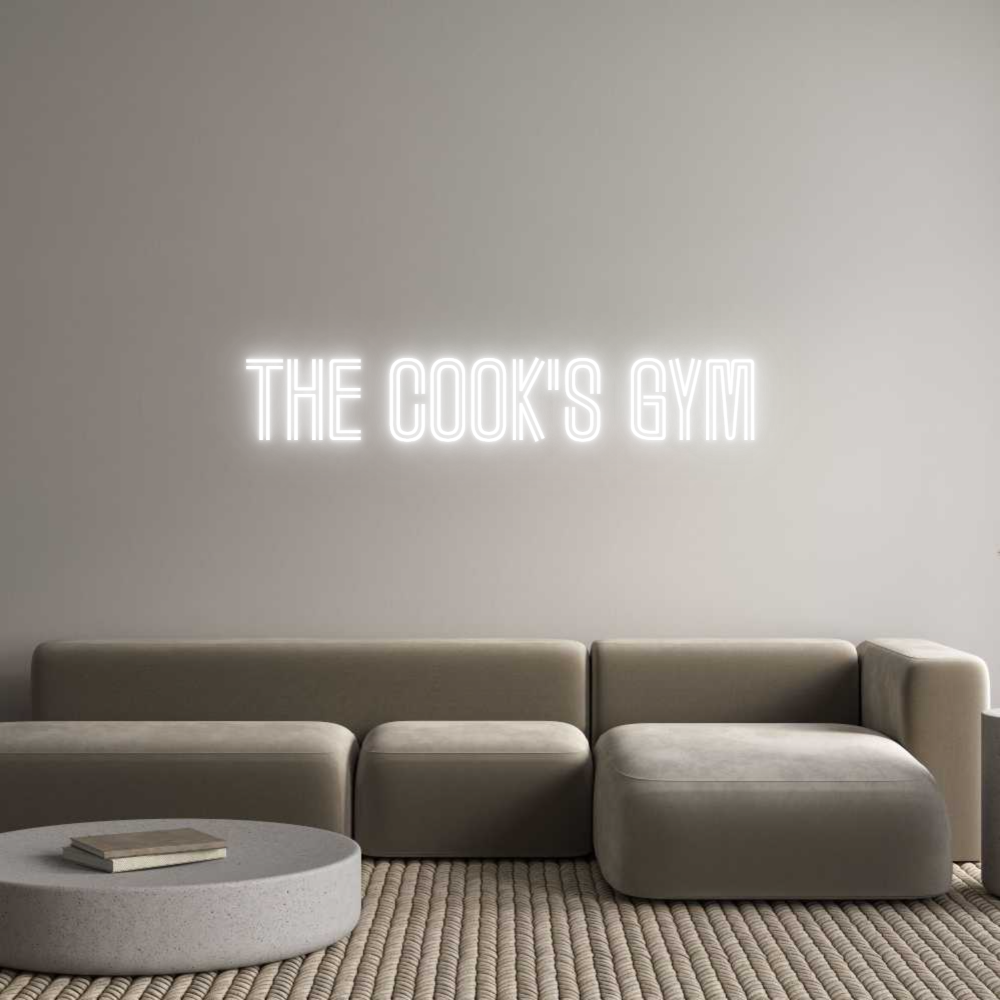 Custom Neon Text- The Cook's Gym
