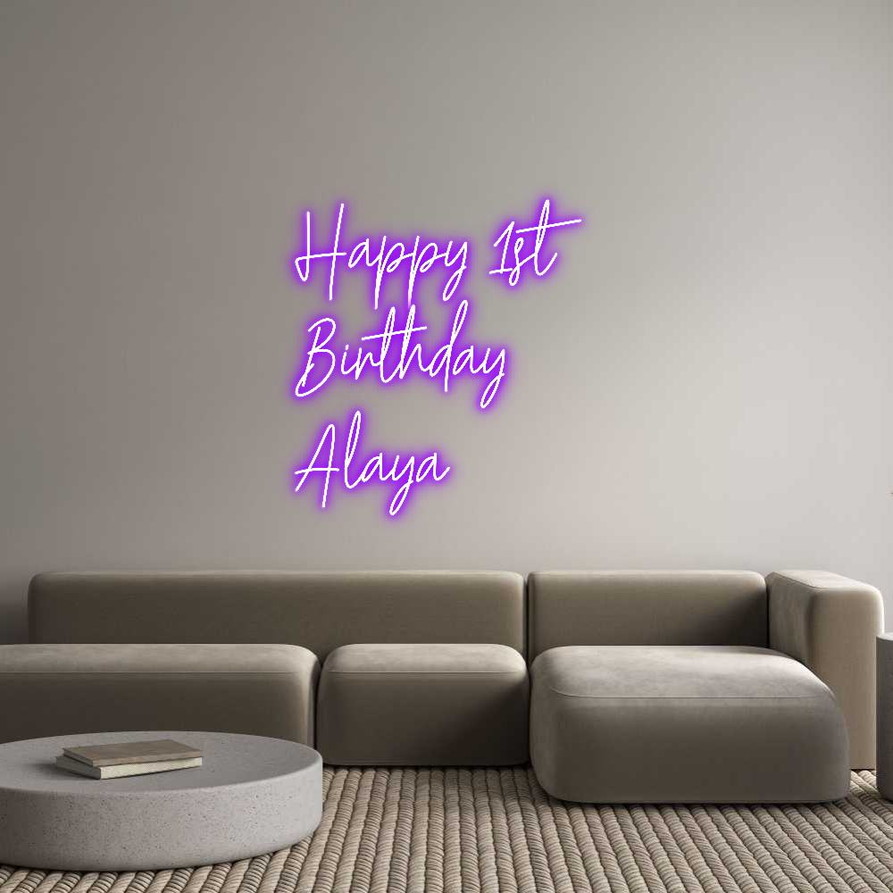 Custom Neon Text - Happy 1st
B...