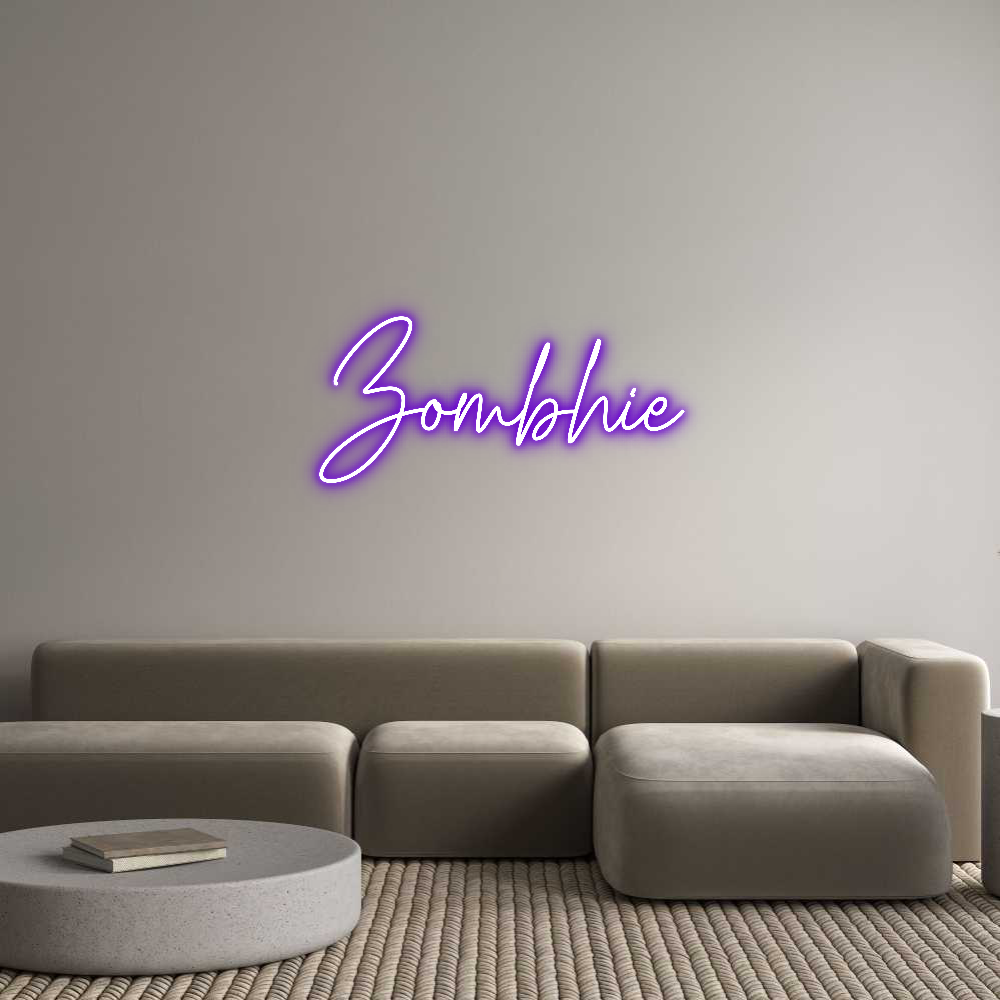Custom Neon Text - Zombhie