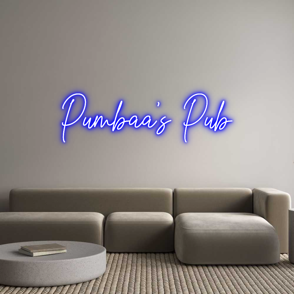 Custom Neon Text - Pumbaa's Pub