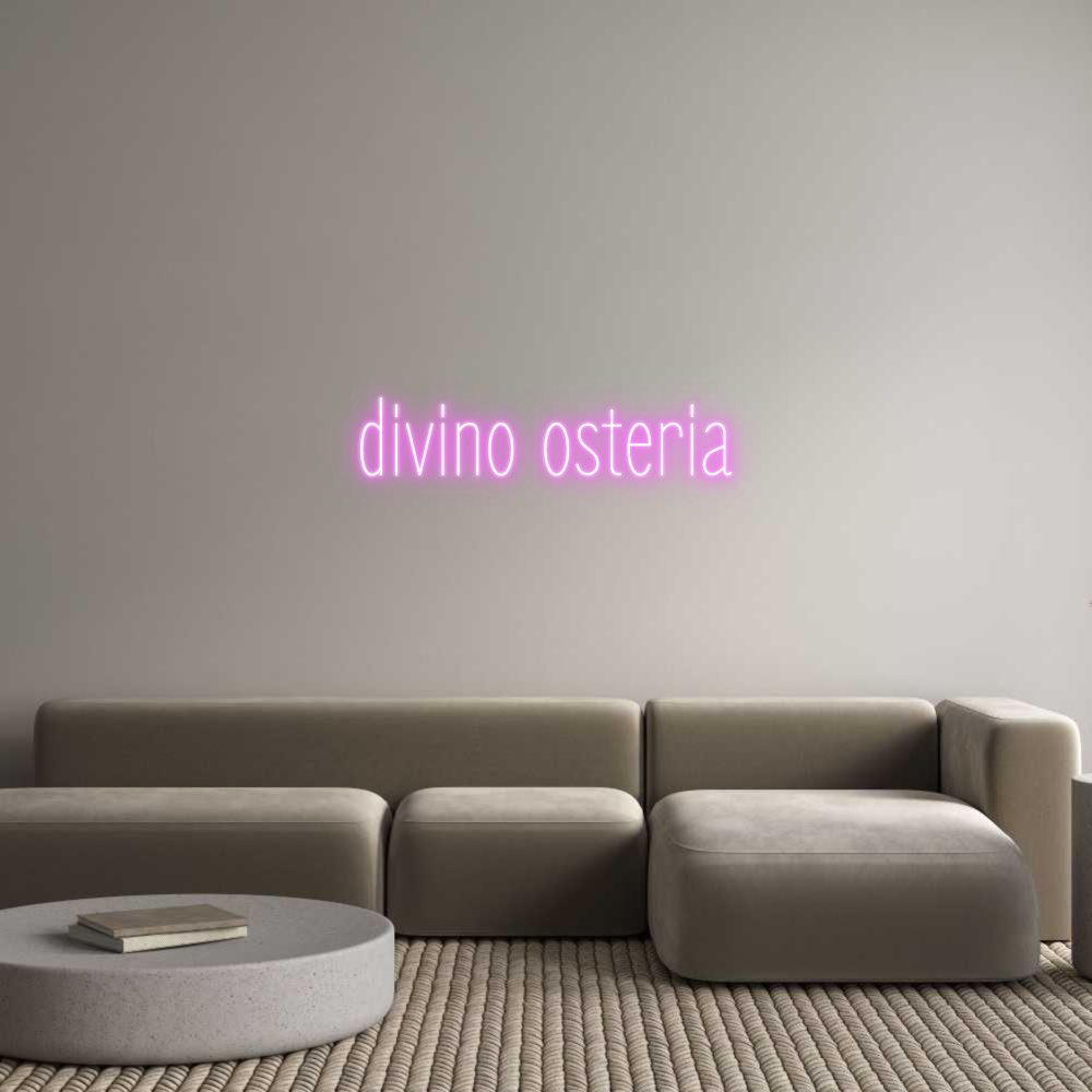 Custom Neon Text - divino osteria