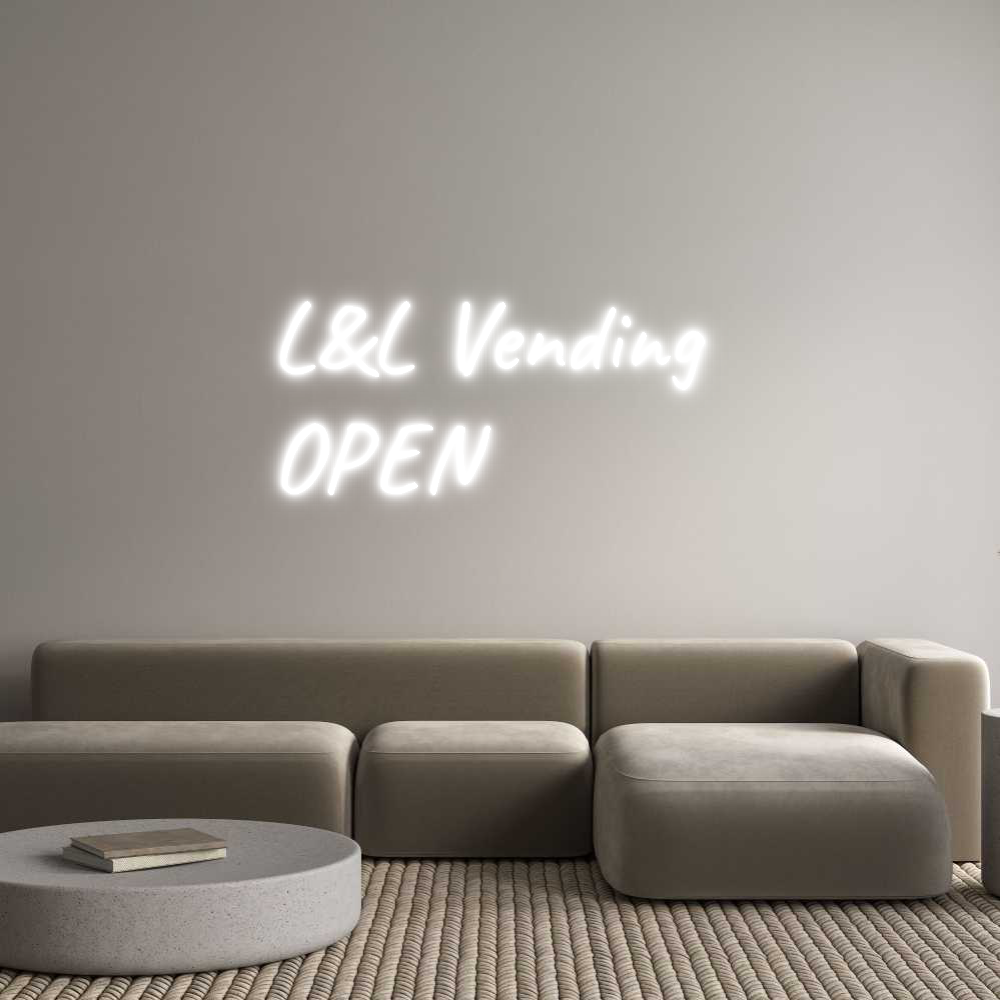 Custom Neon Text - L&L Vending
...