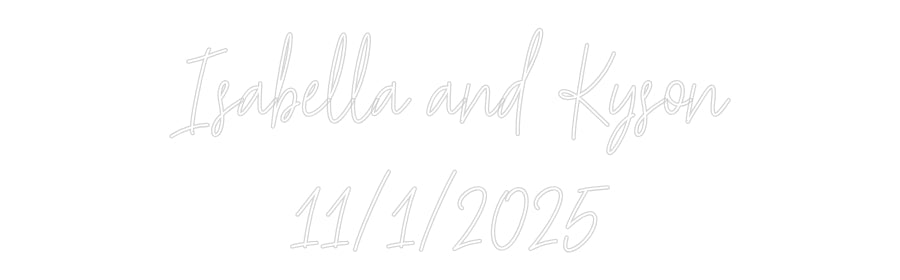 Custom Neon Text- Isabella and ...