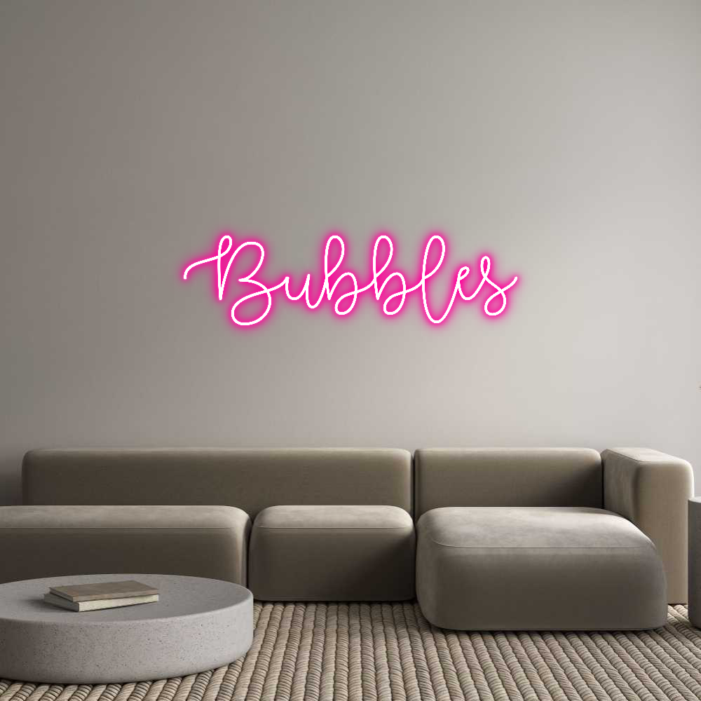 Custom Neon Text - Bubbles