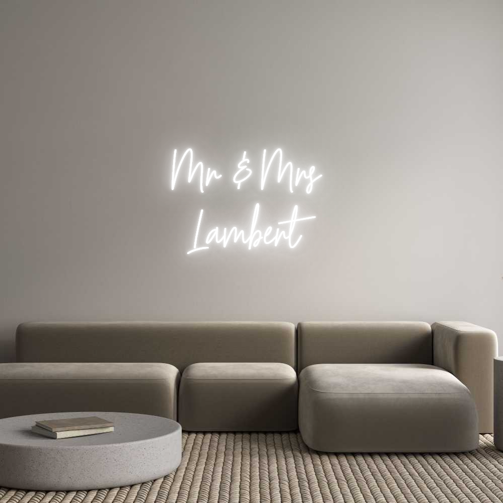 Custom Neon Text - Mr & Mrs
La...