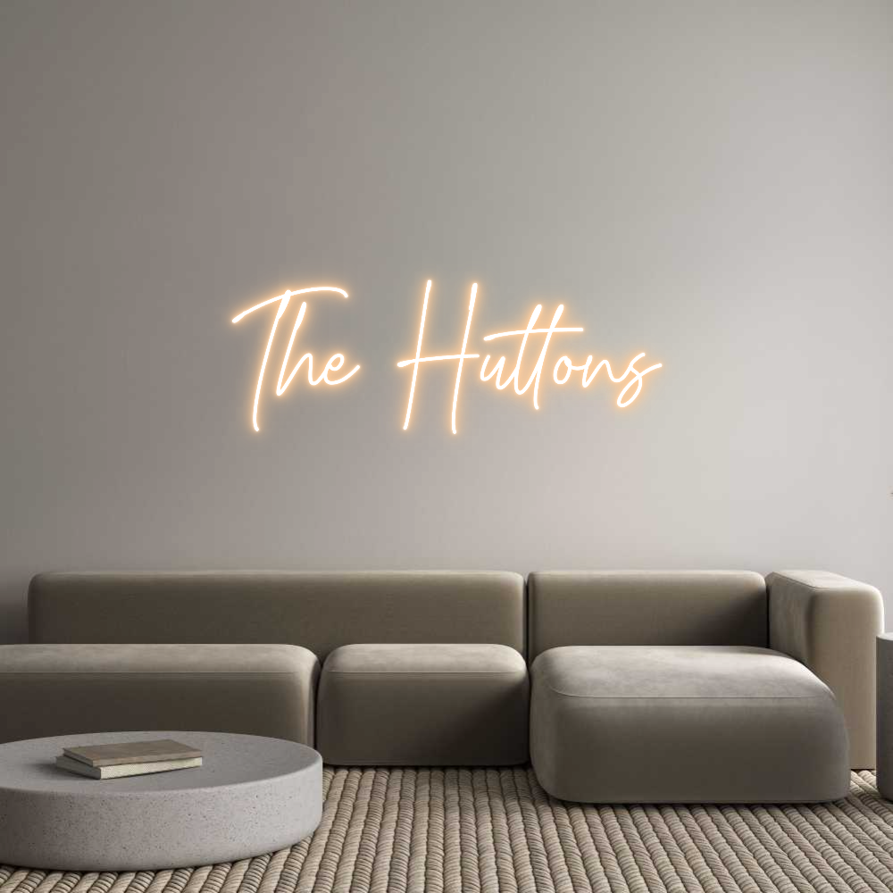 Custom Neon Text - The Huttons
