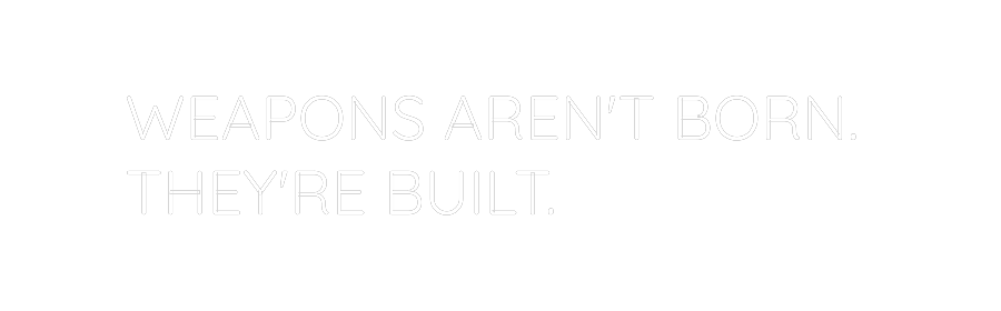 Custom Neon Text- WEAPONS AREN'...