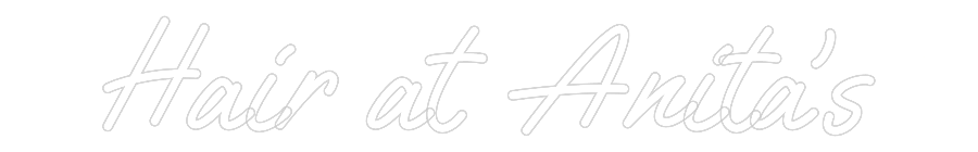 Custom Neon Text - Hair at Anita's