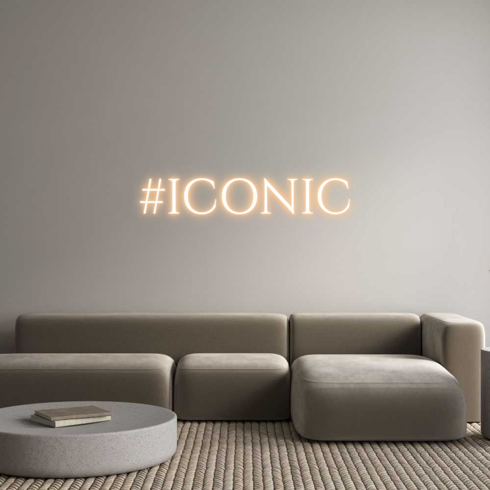 Custom Neon Text - #ICONIC
