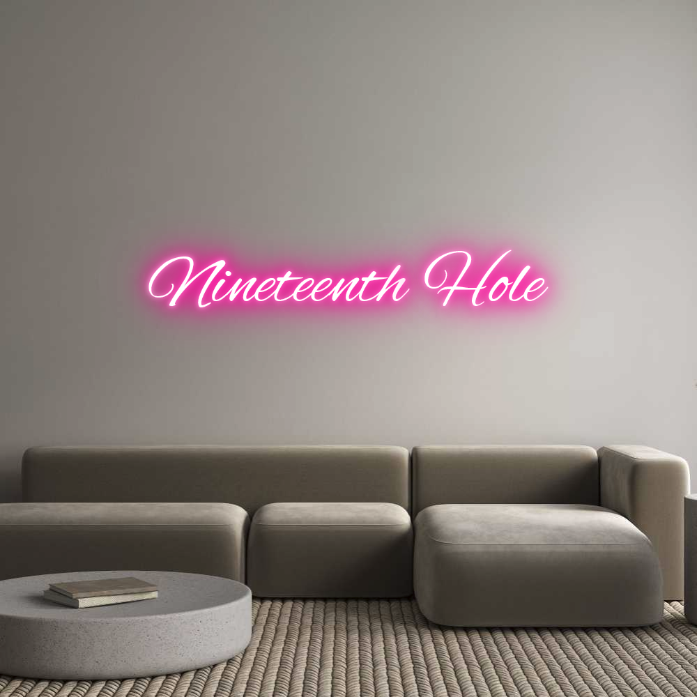 Custom Neon Text - Nineteenth Hole