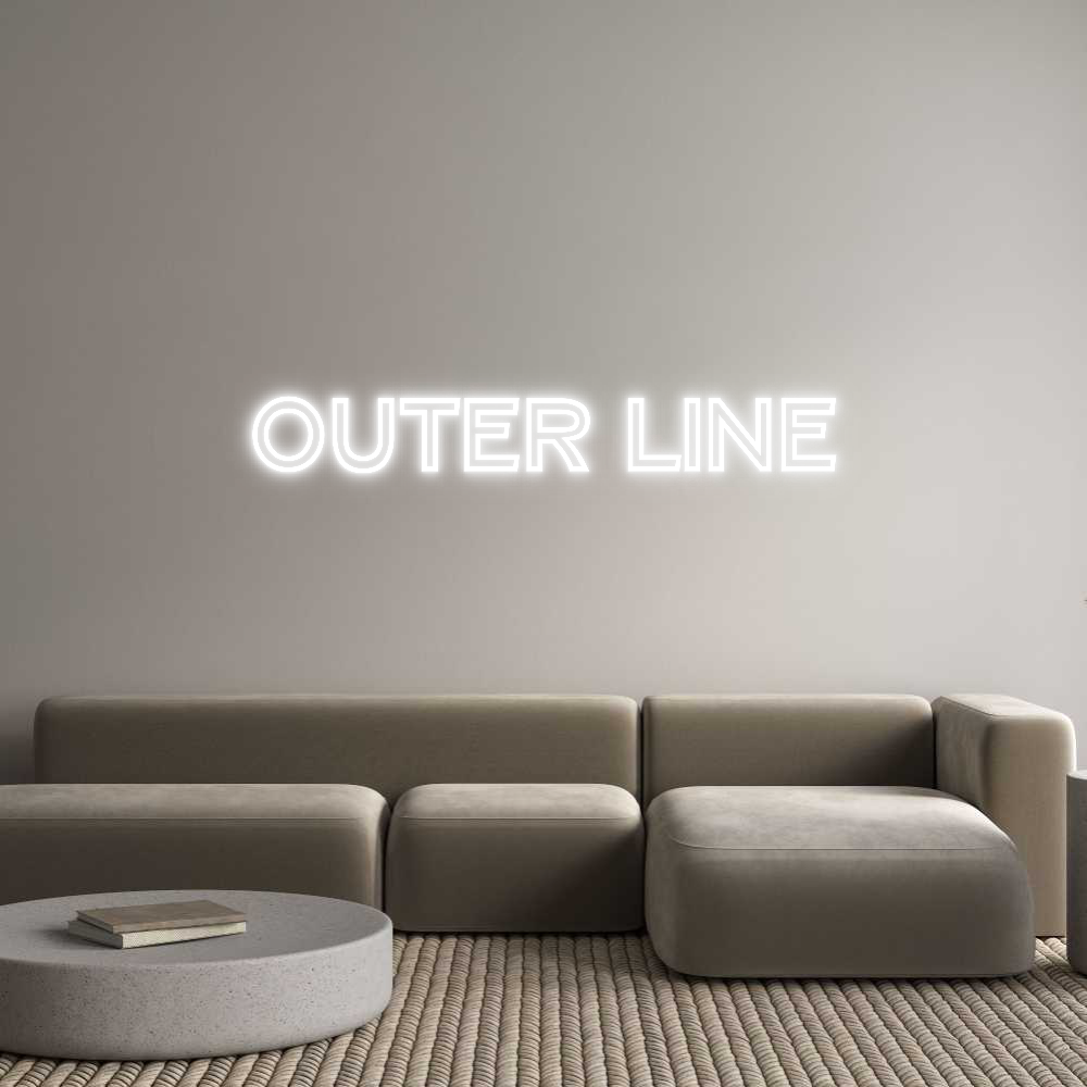 Custom Neon Text - Outer Line