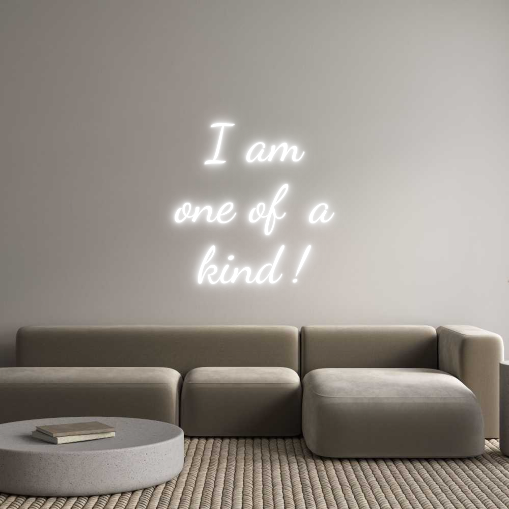 Custom Neon Text - I am
one of ...