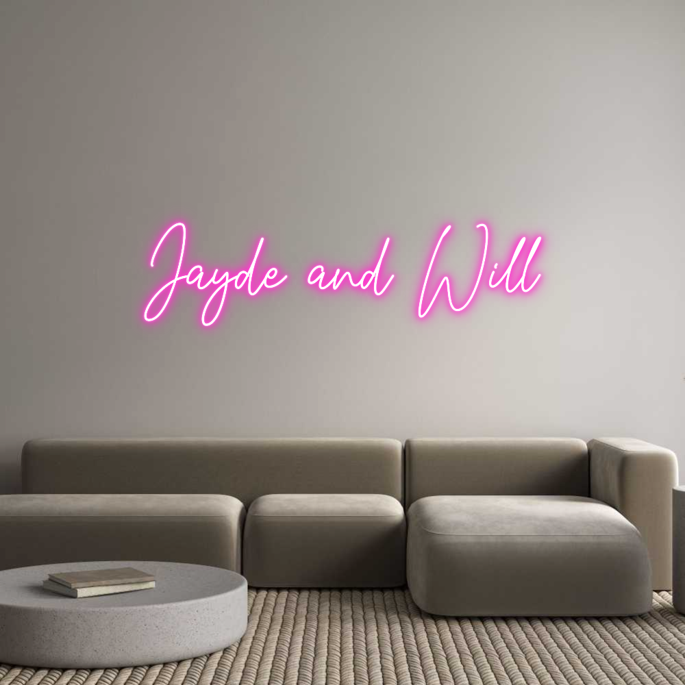 Custom Neon Text- Jayde and Will