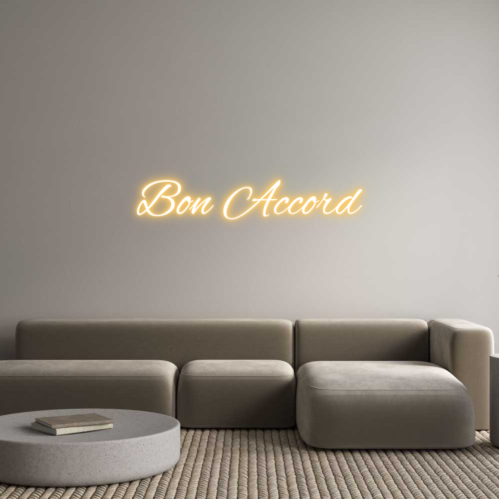 Custom Neon Text - Bon Accord