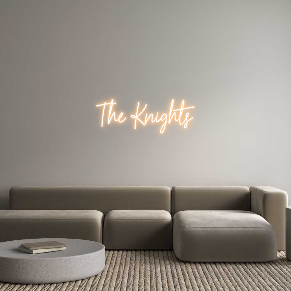 Custom Neon Text - The Knights
