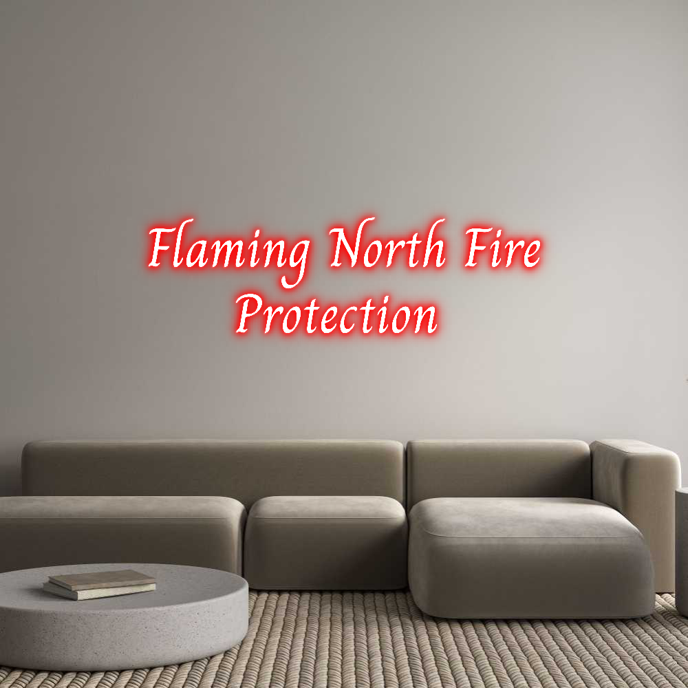 Custom Neon Text - Flaming North...