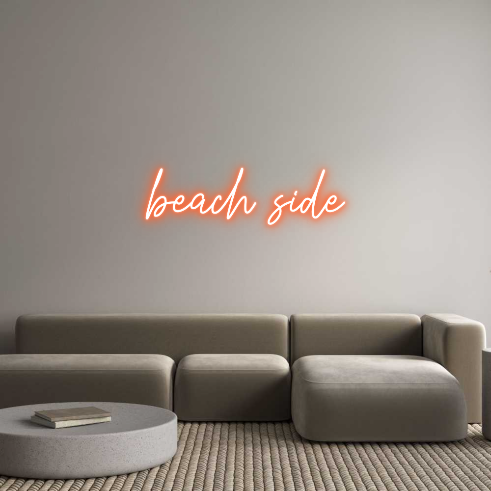 Custom Neon Text - beach side