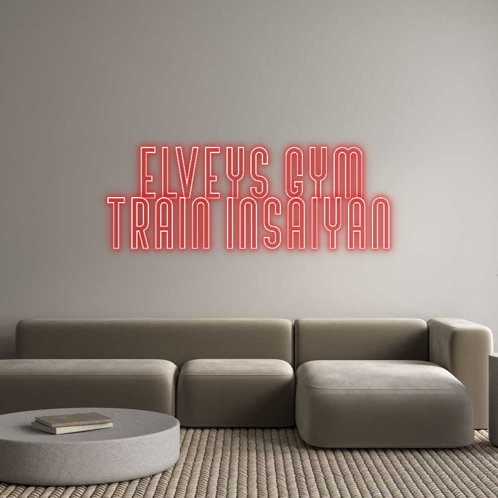 Custom Neon Text - ELVEYS GYM...