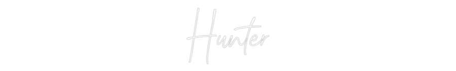Custom Neon Text - Hunter