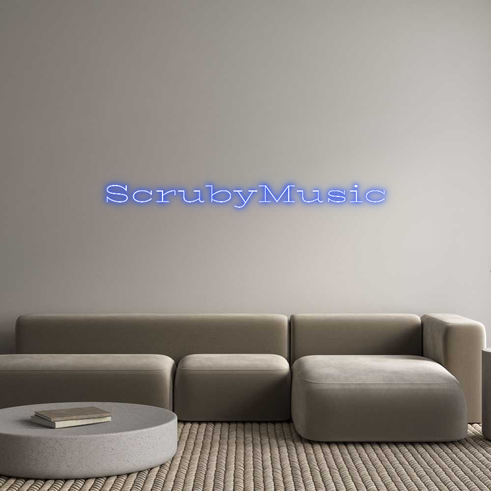 Custom Neon Text- ScrubyMusic
