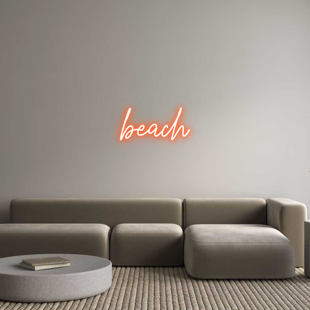 Custom Neon Text - beach