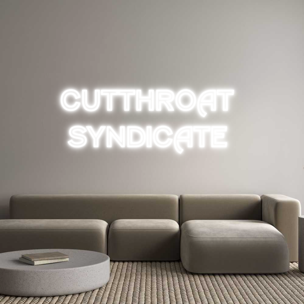 Custom Neon Text - CUTTHROAT
S...