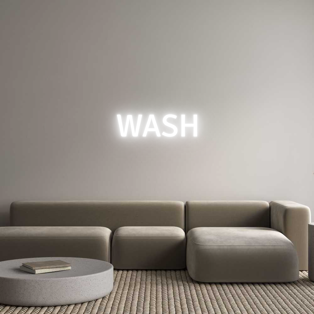 Custom Neon Text - WASH