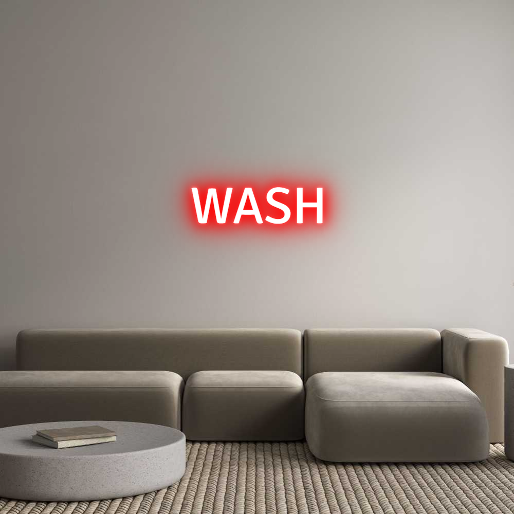 Custom Neon Text - WASH