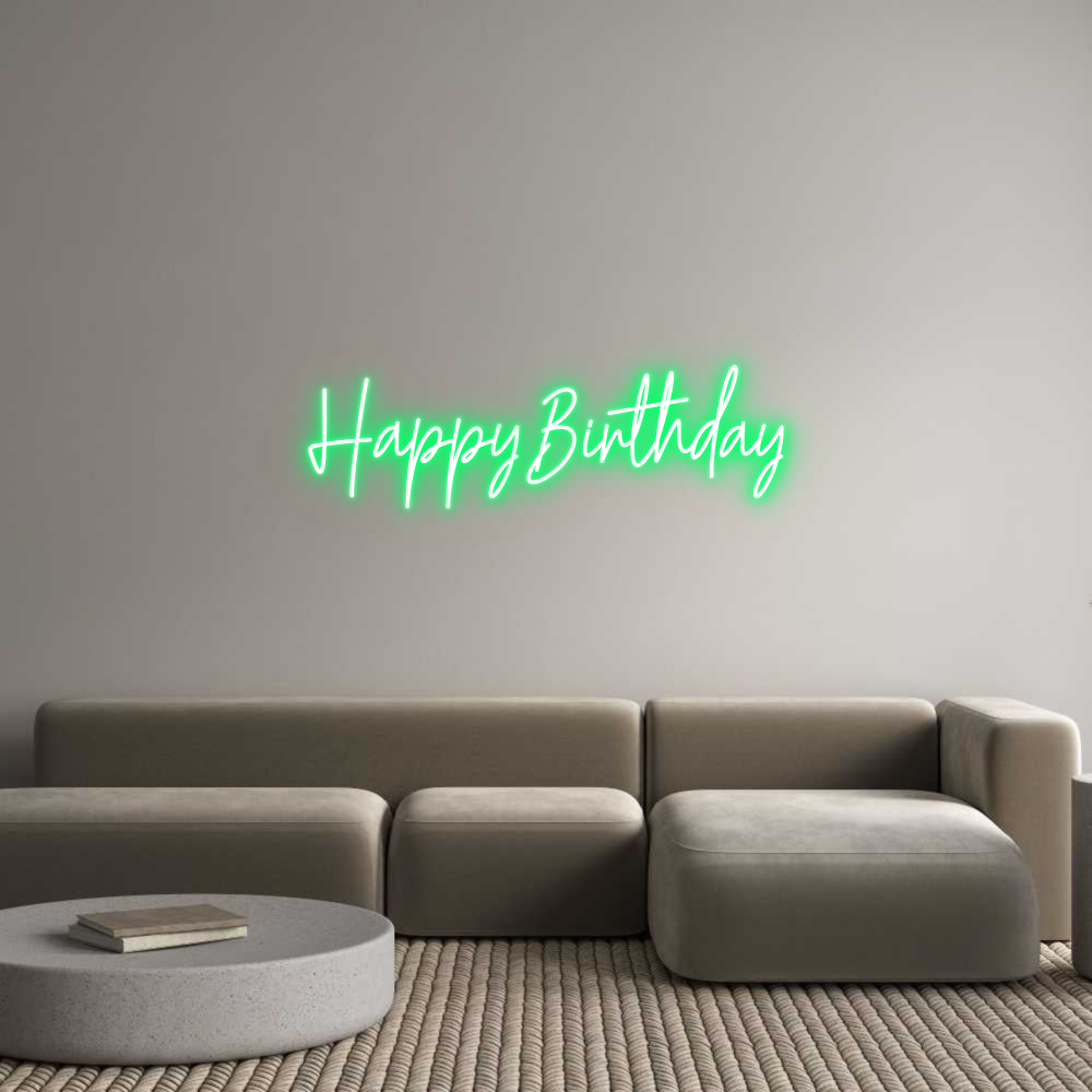 Custom Neon Text - Happy Birthday