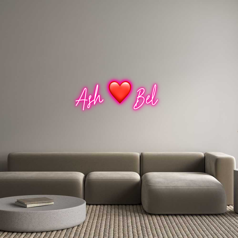 Custom Neon Text - Ash ❤️ Bel