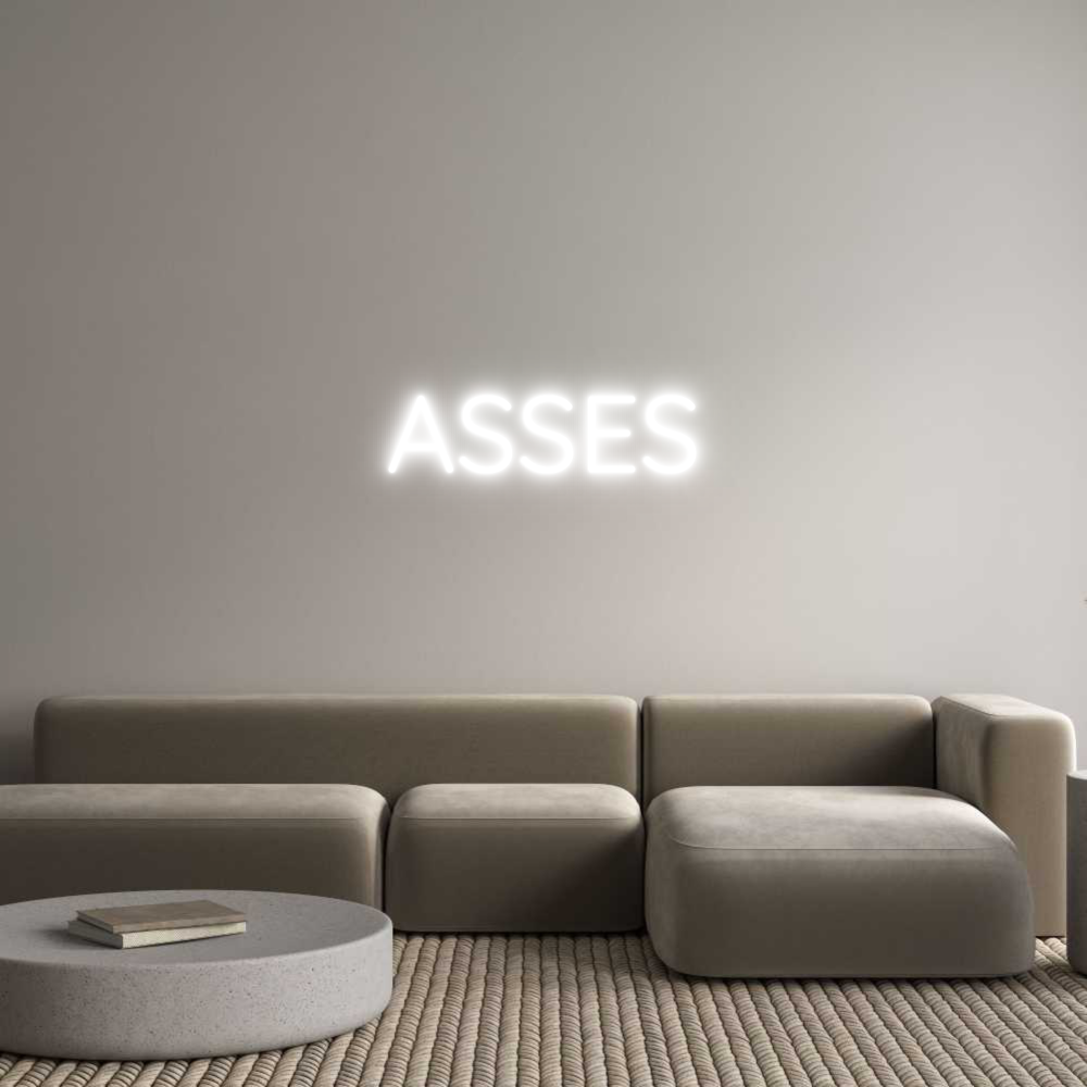 Custom Neon Text - ASSES