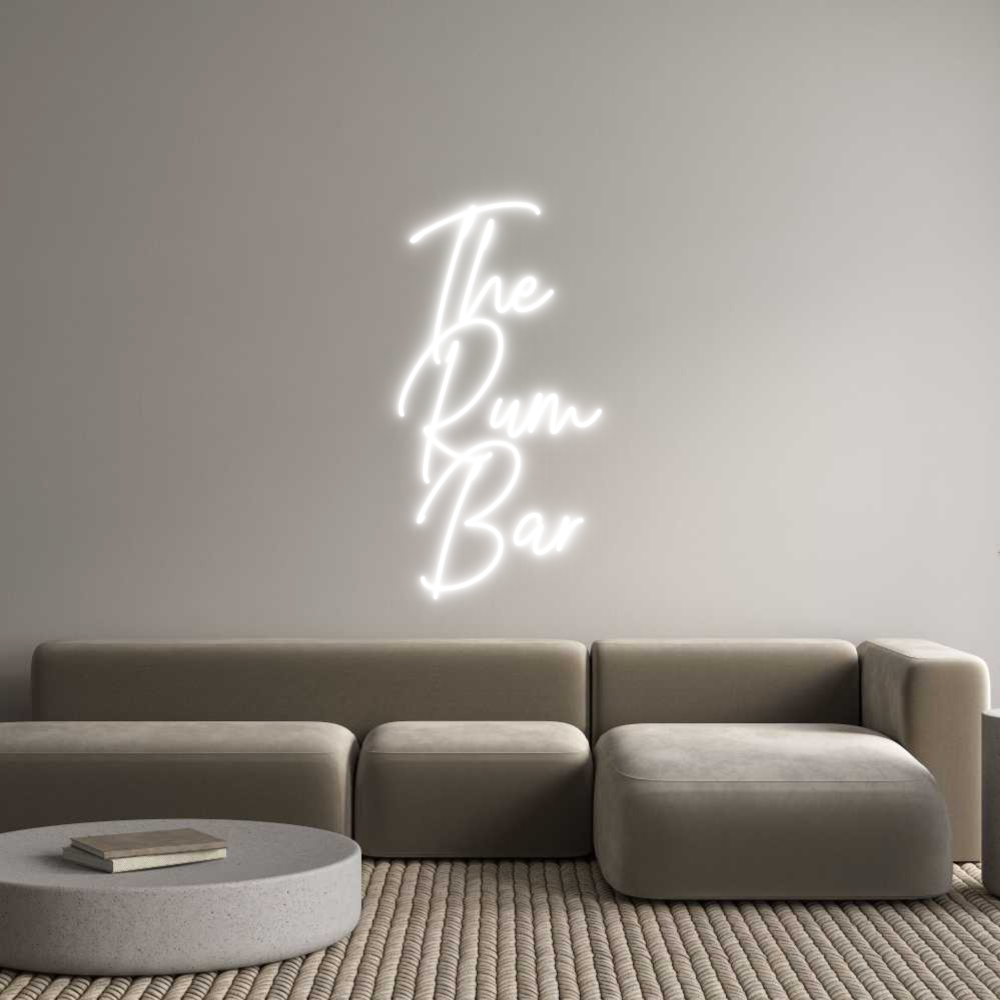 Custom Neon Text- The
Rum
Bar