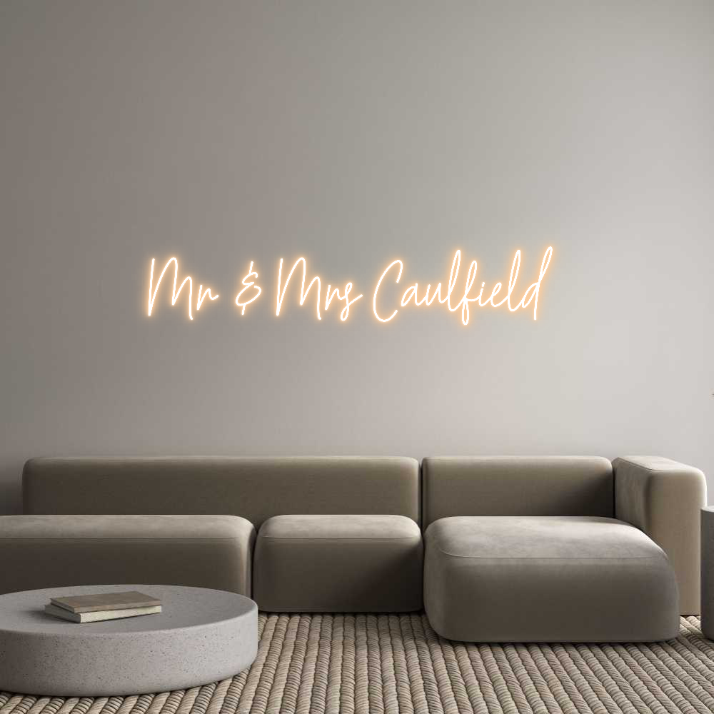 Custom Neon Text - Mr & Mrs Caul...