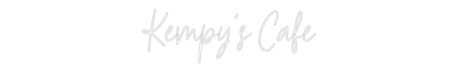 Custom Neon Text - Kempy's Cafe