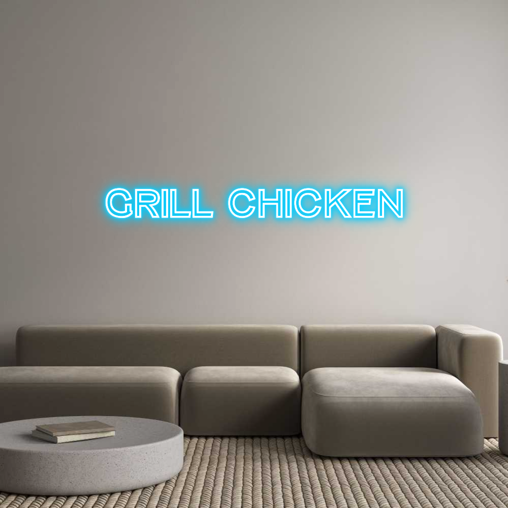 Custom Neon Text - Grill chicken
