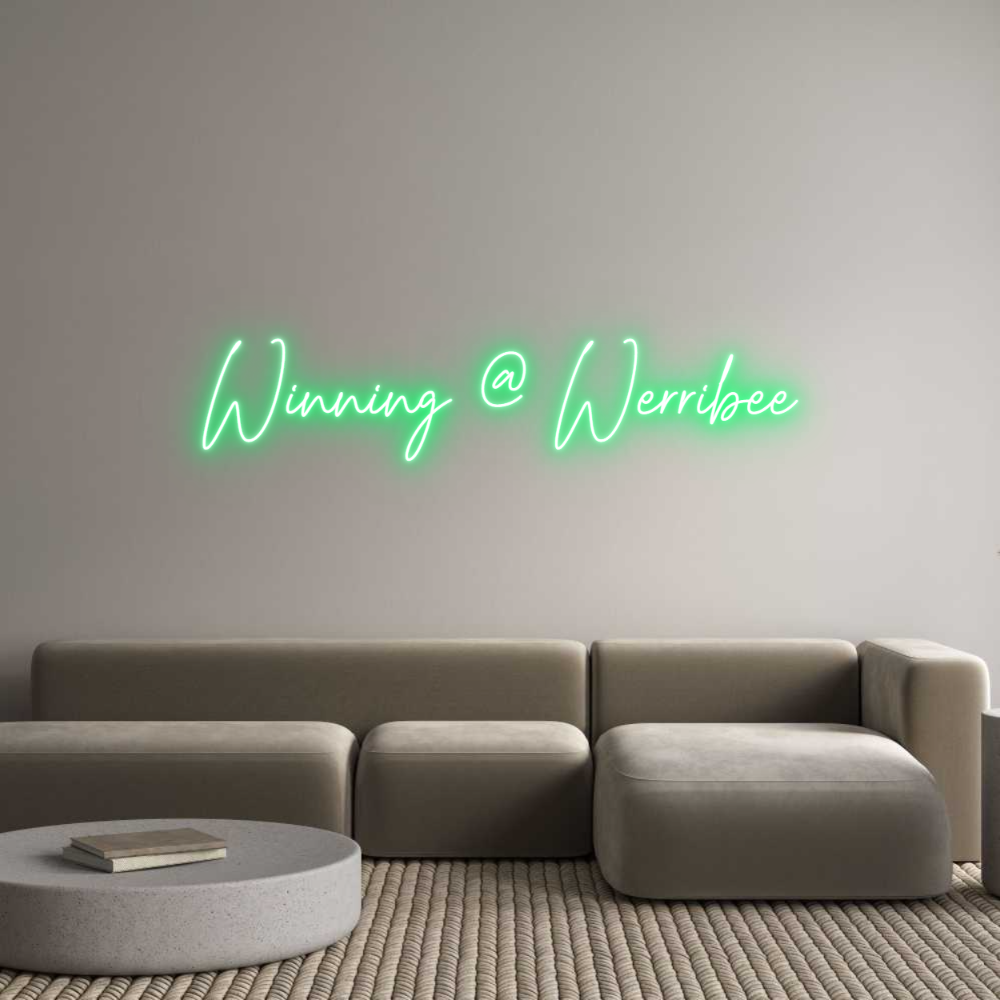 Custom Neon Text - Winning @ Wer...