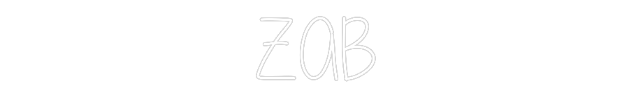 Custom Neon Text - ZAB