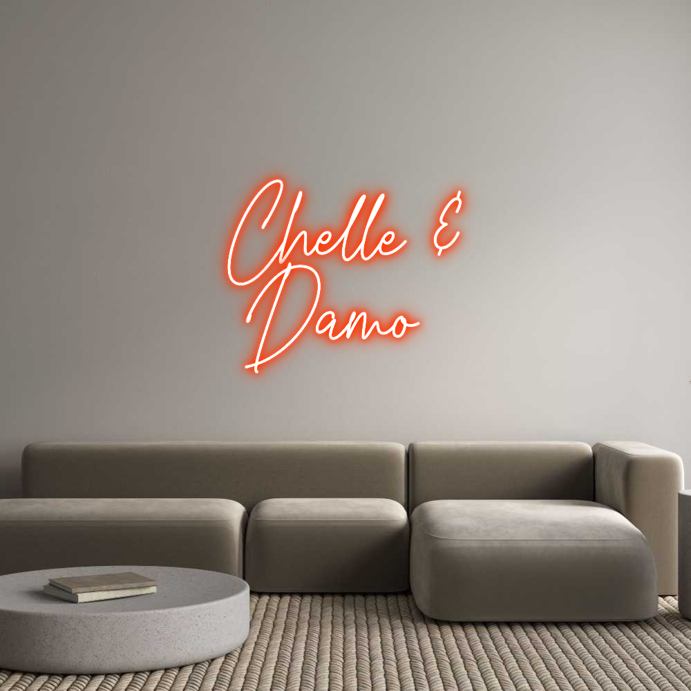 Custom Neon Text - Chelle &
Damo