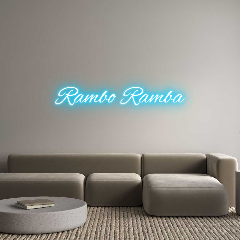 Custom Neon Text - Rambo Ramba