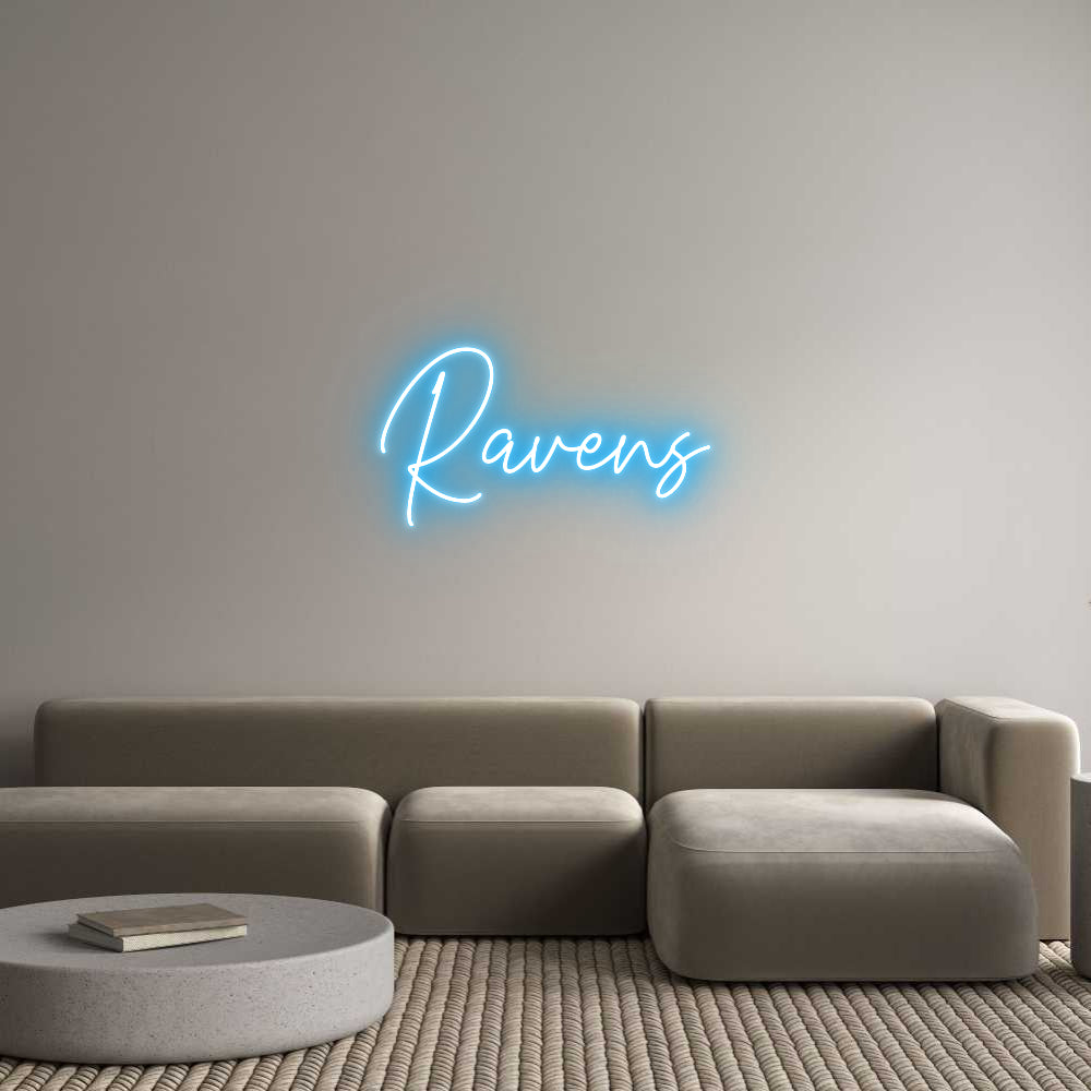 Custom Neon Text- Ravens
