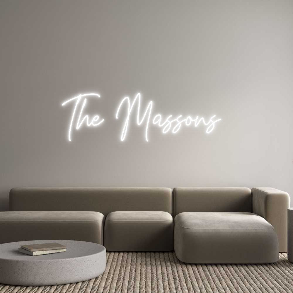 Custom Neon Text - The Massons